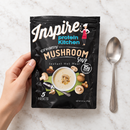 Creamy Mushroom Soup from Inspire Protein Kitchen, with 15g of protein per serving.