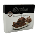 Inspire Low Carb Protein Fiber Bars – Chocolate Crisp box featuring chocolate-covered bars with a crunchy chocolate interior.