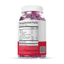 BariatricPal Sour Raspberry Iron Chews with 45 mg iron, vitamin C and probiotics. Sugar-free, 60-count bottle showing supplement facts. 