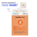 Packaging of Iron Plus Patch with 'Same Product, New Look' with new vertical patch