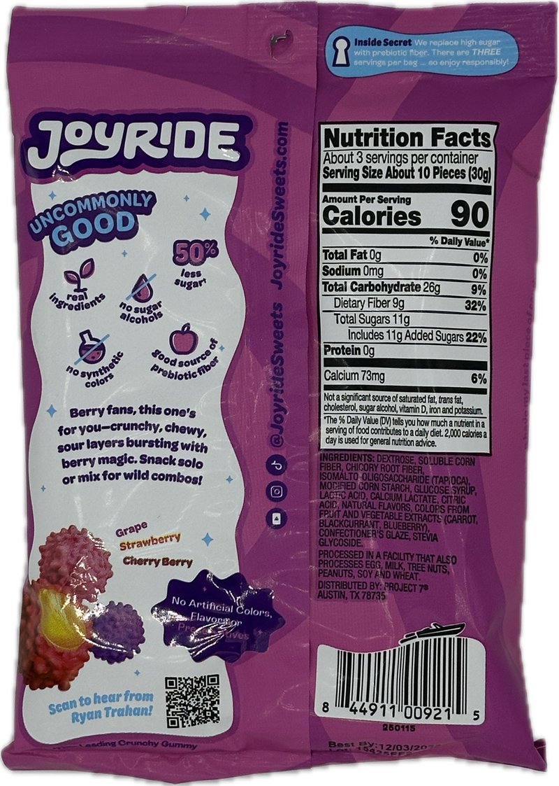 Joyride Gummy Busters, Mixed Berry 3.5 oz