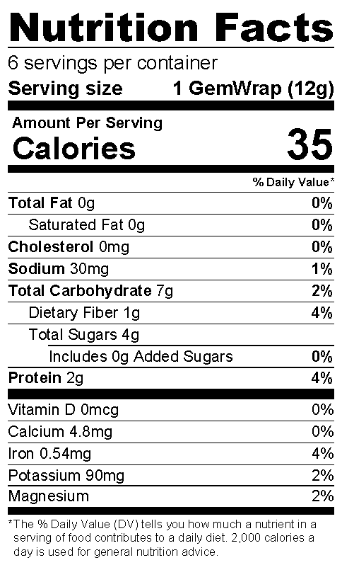 NewGem Foods GemWraps