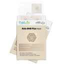 A package of Keto BHB Plus patches from PatchAid, featuring a beige design with health claims, contains 30 patches aimed at supporting weight loss and metabolism.