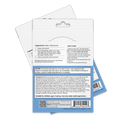 A product packaging for a skin patch, featuring instructions for use, suggested ingredients, and safety warnings, displayed against a plain background.