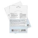A product packaging back displays usage instructions and ingredient details for a skin patch, emphasizing application guidelines and safety precautions for children aged four and up.