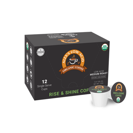 Alex's Low Acid Organic Coffee™ Cápsulas individuales - Para Empezar el Día