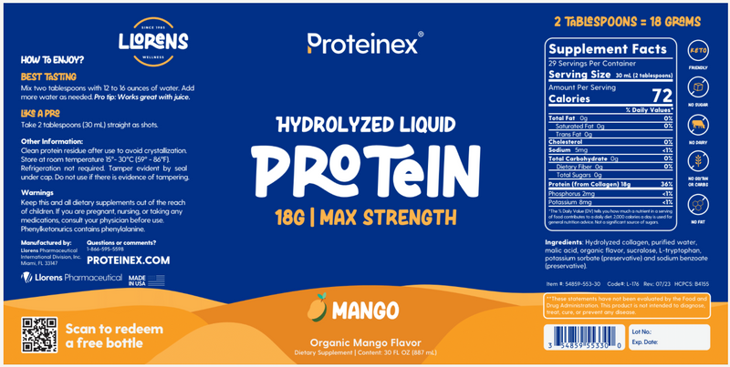 Proteinex 18g Liquid Protein - available in 6 Flavors!