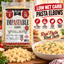Impastable Elbow Pasta with 4g of protein and 55 calories.