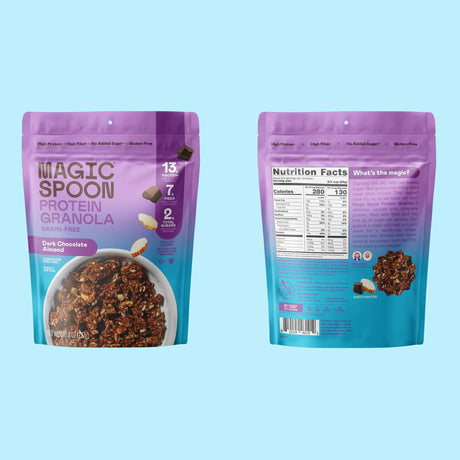 Granola proteica sin cereales Magic Spoon, 8 oz - Almendra de chocolate negro