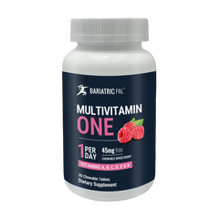BariatricPal Multivitamin ONE 1 per Day! Bariatric Multivitamin Chewable with 45mg Iron - Mixed Berry