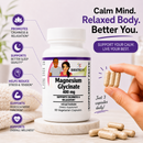 BariatricPal Magnesium Glycinate 400 mg supports calmness, sleep quality, stress management, and healthy muscle and nerve function. One vegetarian capsule daily; 90-count bottle. Just 3 capsules daily.