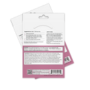 A product packaging for a skin patch, featuring instructions for use, ingredients list, and cautionary notes, displayed against a plain background.
