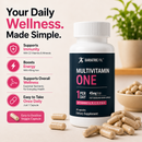 BariatricPal Multivitamin ONE 45 mg Iron Formula with 22 vitamins and minerals in one fast-dissolving capsule taken once daily.