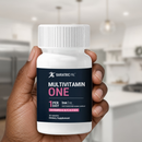 BariatricPal Multivitamin ONE Iron-Free with 30 fast-dissolving veggie capsules. Take one capsule per day.