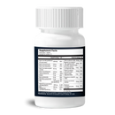 BariatricPal Multivitamin ONE Iron-Free with 30 fast-dissolving veggie capsules.  Back of bottle supplement facts. 
