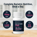 BariatricPal Multivitamin ONE fast‑dissolving veggie capsules with 45mg iron.