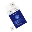 A blue box labeled "NAD+ Patch" contains several white patches with a floral design, highlighting their ingredients and potential benefits for energy and cognitive function.