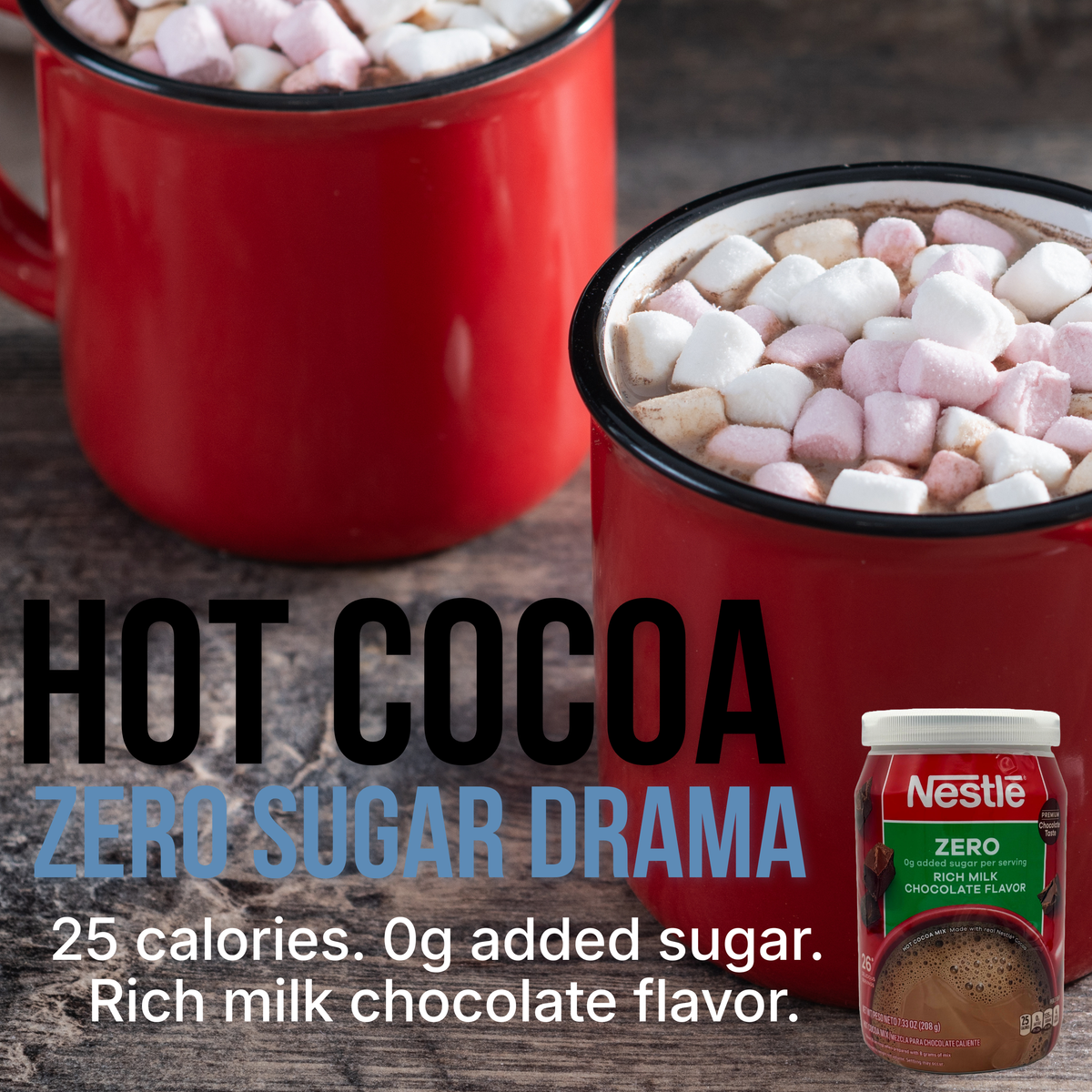 Nestle Zero Added Sugar Hot Cocoa Mix 7.33 oz