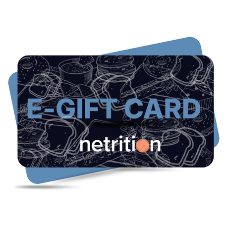 E-gift card with 'netrition' branding on a white background