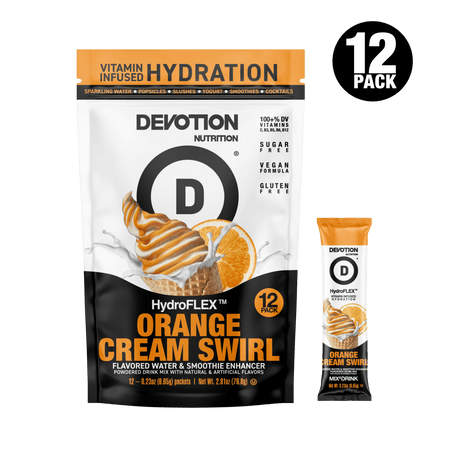 Devotion Nutrition HydroFLEX™ Hidratación con Vitaminas - Naranja Crema Veteada / Una bolsa (2.81 oz)