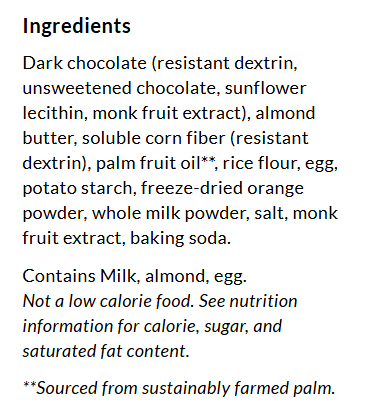 ChocZero Jolies Dark Chocolate Orange Cookies, 8 oz