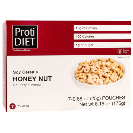Cereal de Proteínas Proti Diet, Miel y Nueces, 7 Sobres - Paquete de 1 unidad