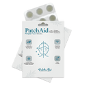 A package of PatchAid Pimple Patch Ultra features a graphic of a face with blemishes, highlighting the product's benefits, including being made with hydrocolloid and tea tree oil, and containing 48 patches.