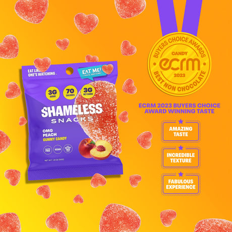 Gomitas Shameless Snacks - OMG Melocotón - Una bolsa