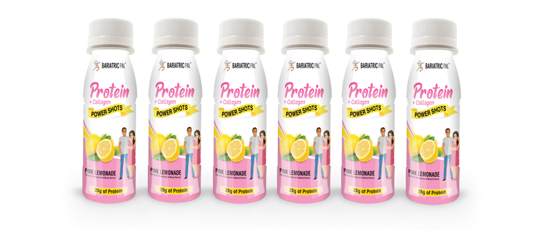 BariatricPal 25g Whey & Collagen Complete Protein Power Shots - Pink Lemonade