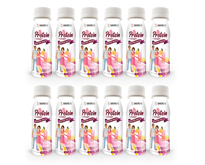 BariatricPal 15g Whey & Collagen Complete Protein Shots - Pink Lemonade