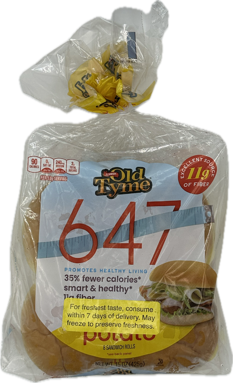 Pan de papa para sándwich Schmidt / Old Tyme 647, 8 unidades