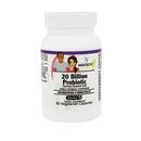 Bottle of BariatricPal 20 Billion Probiotic with nine shelf-stable strains and FiberAid prebiotic to support digestive and immune health. Contains 60 vegetarian capsules.