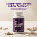 ProCare Health Core-45 Bariatric Multivitamin with 22 essential nutrients and 45 mg of iron in one fast-dissolving daily capsule. Third-party tested, 30-count bottle.