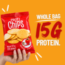 ProtiDiet BBQ chips with 15 grams of protein.