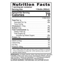 A nutrition facts label for a 500ml bottle, detailing calories, fats, carbohydrates, protein, and ingredients, emphasizing low calories and high protein content.