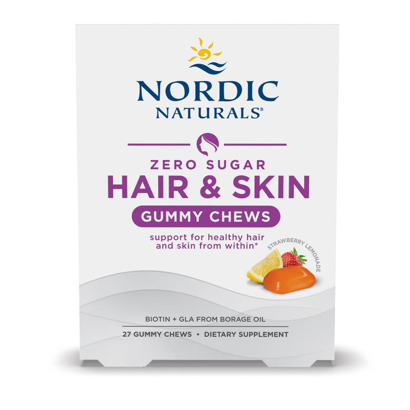 Zero Sugar Hair and Skin Gummy Chews by Nordic Naturals