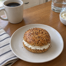 ROYO Everything Bagels with 32g fiber, 6g net carbs, 80 calories and 10g protein.