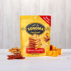 Sonoma Creamery Bacon Cheddar Crisps 2.25 oz (CLEARANCE: Best by June 18, 2026)
