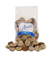 Asher's Chocolates Sugar Free Milk Chocolate Nonpareils, 4 oz