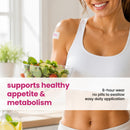 Slim Trim Appetite Suppressant Patches with lotus leaf, fucoxanthin, green tea, berberine and chromium picolinate. Contains 30 patches.