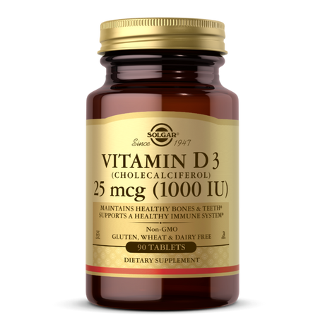 Solgar Vitamin D3 (Cholecalciferol) 25mcg (1000 IU) Tablets