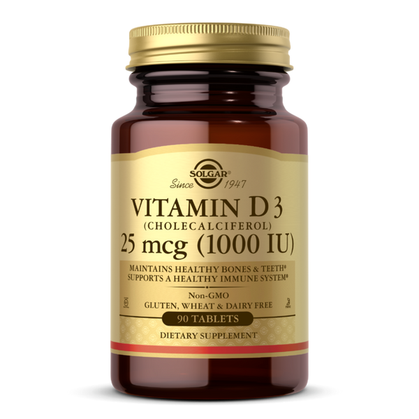 Solgar® Vitamin D3 (Cholecalciferol) 25mcg (1000 iu) Tablets
