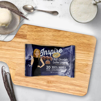 Inspire Milk Chocolate Salted Caramel Protein Powder by Bariatric Eating