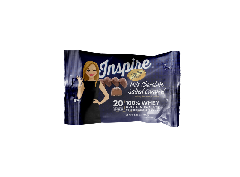 Inspire Milk Chocolate Salted Caramel Protein Powder by Bariatric Eating