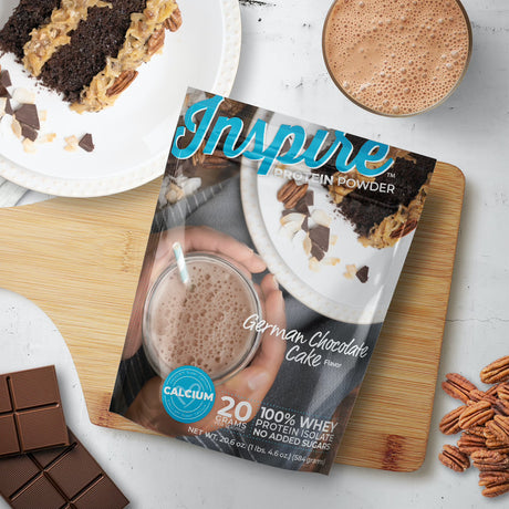 Inspire Gluten Free German Chocolate Cake Protein Powder by Bariatric Eating