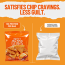 Proti Chips Spicy Nacho Cheese chips with 15g of protein. 