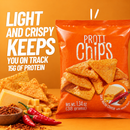Proti Chips Spicy Nacho Cheese chips with 15g of protein. 