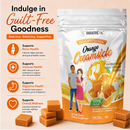 BariatricPal Orange Creamsicle Calcium Citrate Soft Chews with 500 mg calcium, vitamin D, and probiotics. Sugar-free with 90 individually wrapped soft chews.