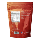 BariatricPal French Caramel Vanilla Calcium Citrate Soft Chews with 500 mg calcium, vitamin D and probiotics. Sugar-free, 90-count pouch. Back of bag.