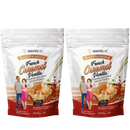 Two packages of Bariatric Pal Calcium Citrate Soft Chews in French Caramel Vanilla flavor, featuring a man and woman on the front, highlighting dietary supplement details and ingredients.